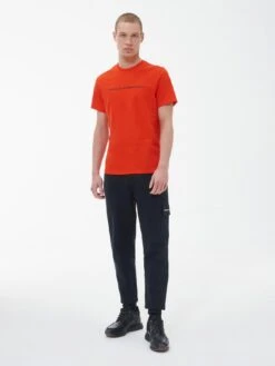 Barbour International Motored Chest Logo T-Shirt - Orange -Barbou Clothing Shop VJGJB SQ3 0000000198 ORANGE MDo