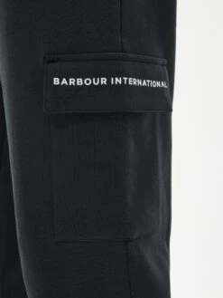 Barbour International Motored Cuffed Joggers - Black -Barbou Clothing Shop VJGJD SQ4 0000000004 BLACK MDd