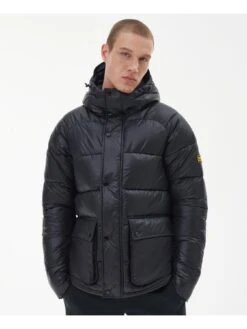 Barbour International Lark Hooded Padded Jacket - Black
