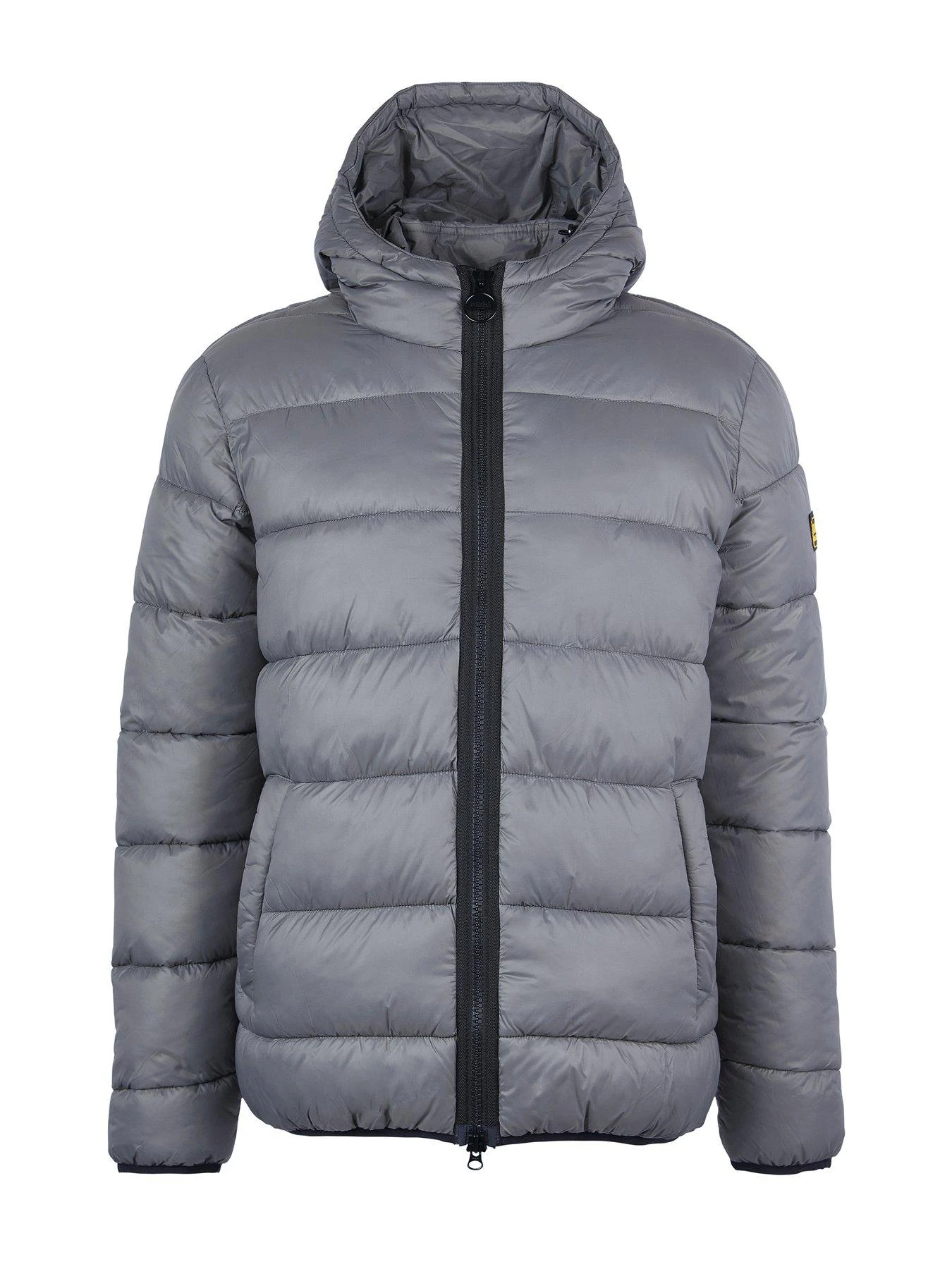 Barbour International Bobber Hooded Padded Jacket - Grey 6 Barbour International Bobber Hooded Padded Jacket - Grey - Image 6