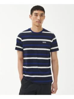 Barbour International Gauge Stripe T-Shirt - Navy