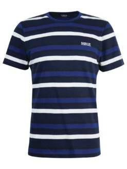 Barbour International Gauge Stripe T-Shirt - Navy -Barbou Clothing Shop VJGK2 SQ6 0000000048 NAVY MDd2