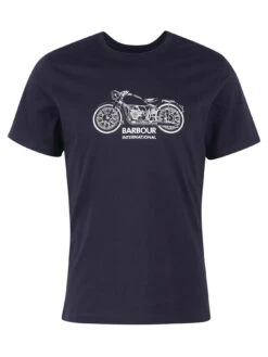 Barbour International Gear Motorcycle Graphic T-Shirt - Navy -Barbou Clothing Shop VJGK4 SQ6 0000000048 NAVY MDd2