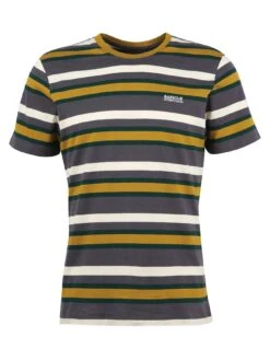 Barbour International Gauge Stripe T-Shirt - Dark Grey -Barbou Clothing Shop VJGK6 SQ6 0000000070 DARK GREY MDd2