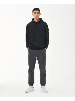 Barbour International Tempo Patch Pocket Overhead Hoodie - Black -Barbou Clothing Shop VJGKN SQ3 0000000004 BLACK MDo