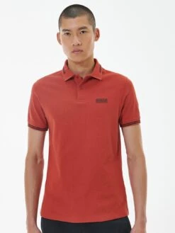 Barbour International Very Exclusive - Essential Tipped Polo Shirt - Dark Red