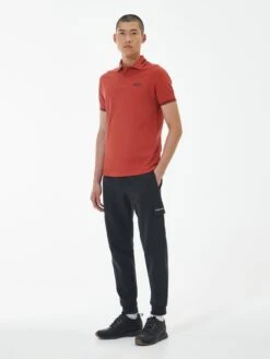 Barbour International Very Exclusive - Essential Tipped Polo Shirt - Dark Red -Barbou Clothing Shop VJGL2 SQ3 0000000315 DARK RED MDo