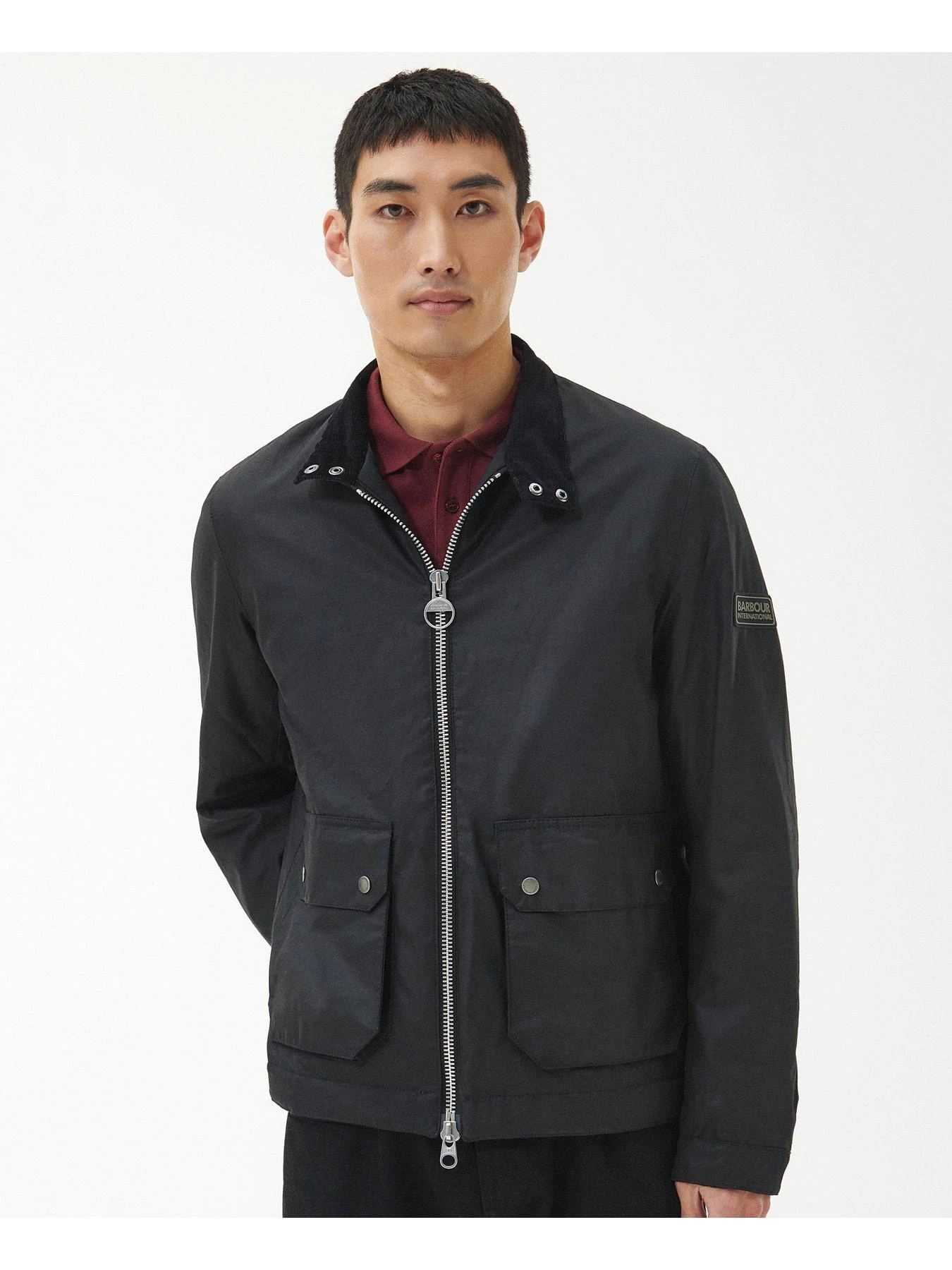 Barbour International Lutron Harrington Wax Jacket - Black 1 Barbour International Lutron Harrington Wax Jacket - Black