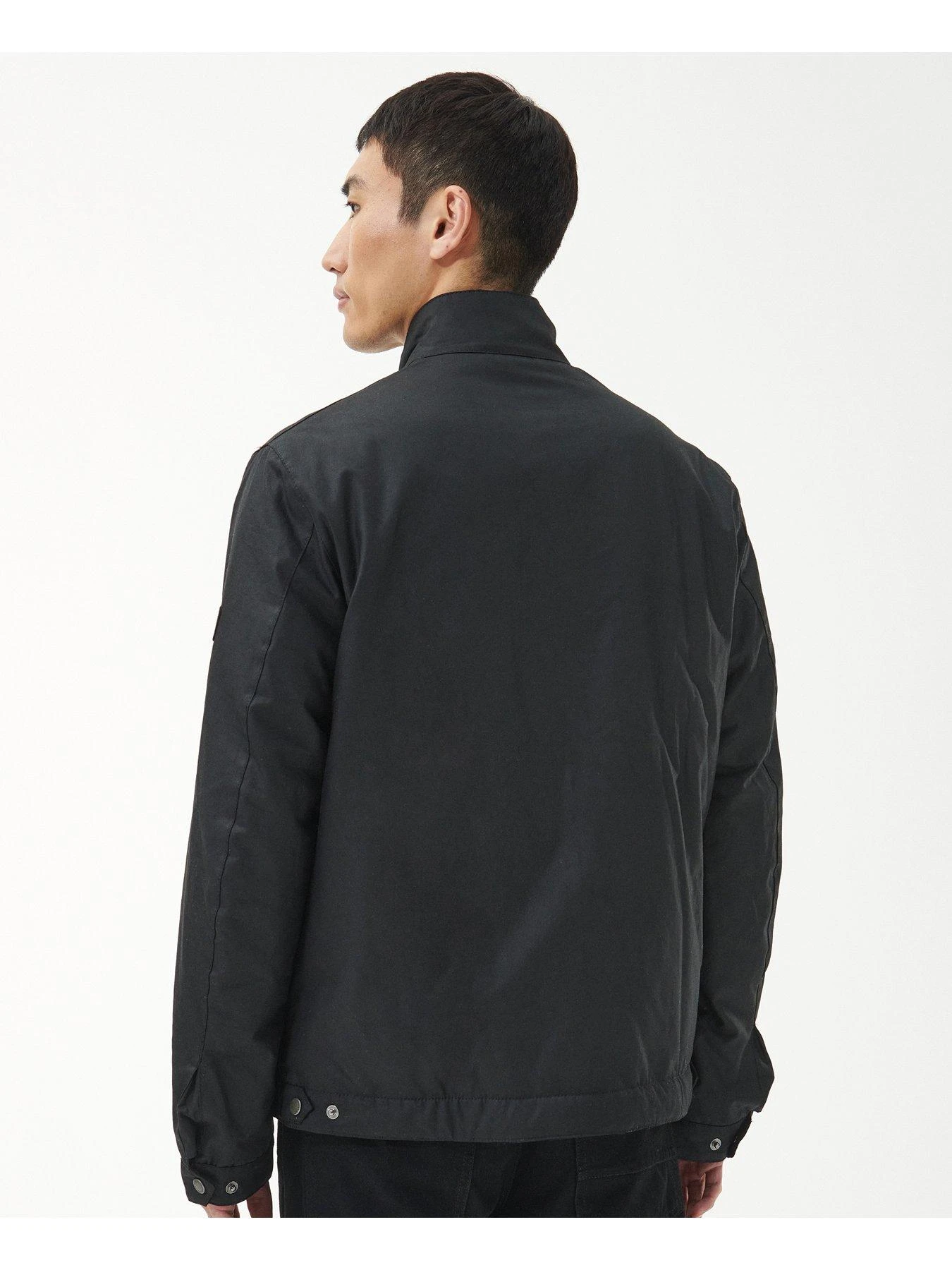 Barbour International Lutron Harrington Wax Jacket - Black 2 Barbour International Lutron Harrington Wax Jacket - Black - Image 2