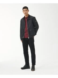 Barbour International Lutron Harrington Wax Jacket - Black 6 Barbour International Lutron Harrington Wax Jacket - Black -Barbou Clothing Shop VJGLN SQ3 0000000004 BLACK MDo