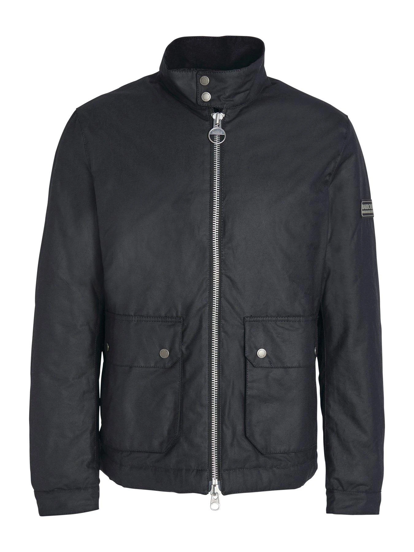 Barbour International Lutron Harrington Wax Jacket - Black 4 Barbour International Lutron Harrington Wax Jacket - Black - Image 4