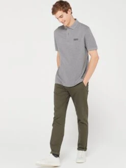 Barbour International Essential Polo Shirt - Grey -Barbou Clothing Shop VJGLS SQ3 0000000005 GREY MDo
