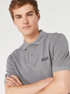Barbour International Essential Polo Shirt - Grey -Barbou Clothing Shop VJGLS SQ4 0000000005 GREY MDd