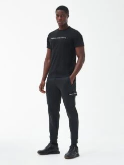 Barbour International Motored Chest Logo T-Shirt - Black -Barbou Clothing Shop VJGM9 SQ3 0000000004 BLACK MDo