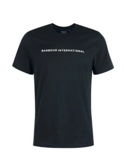 Barbour International Motored Chest Logo T-Shirt - Black -Barbou Clothing Shop VJGM9 SQ5 0000000004 BLACK MDd1
