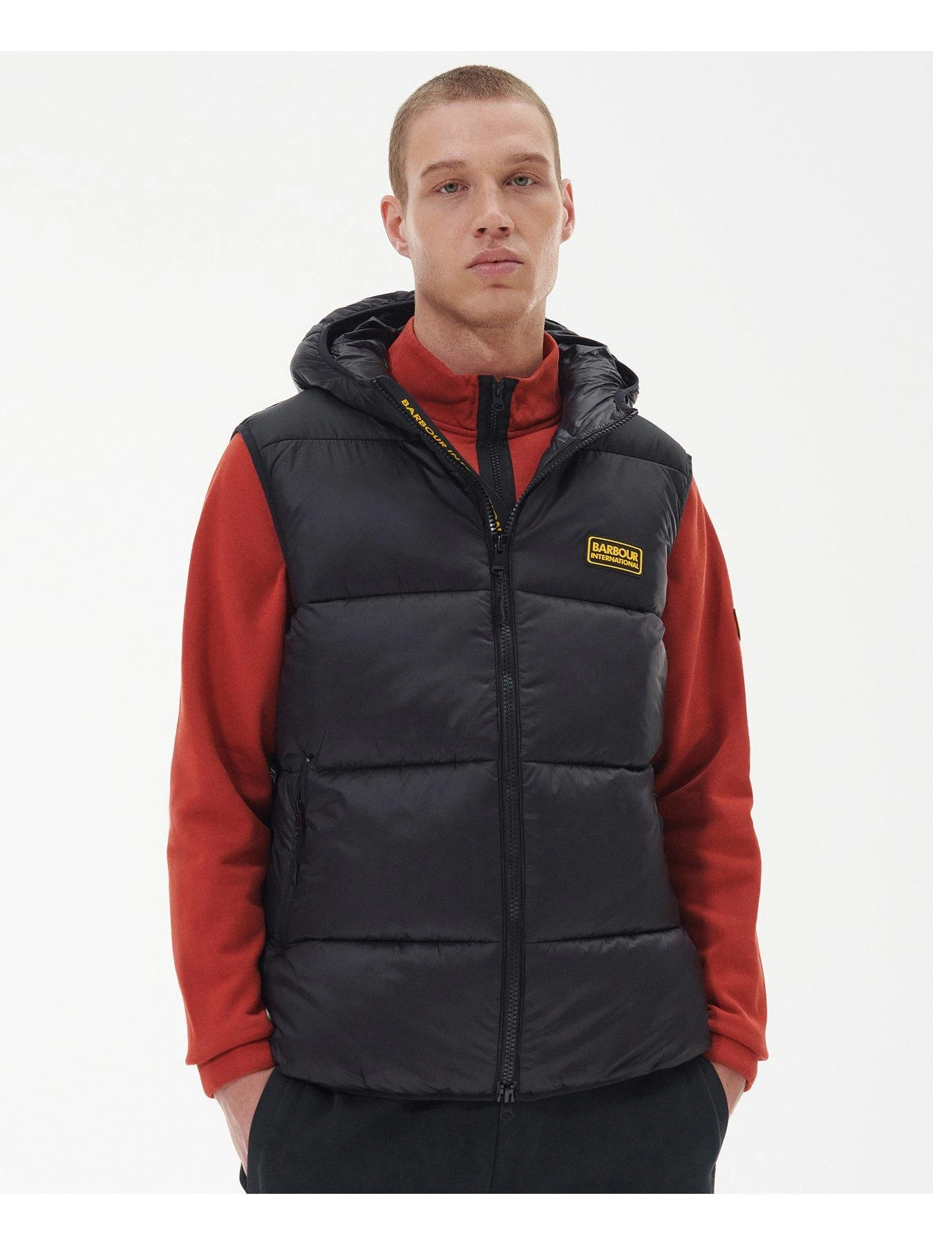 Barbour International Hoxton Padded Gilet - Black 1 Barbour International Hoxton Padded Gilet - Black