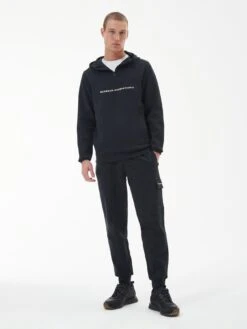 Barbour International Motored Overhead Hoodie - Black -Barbou Clothing Shop VJGMP SQ3 0000000004 BLACK MDo