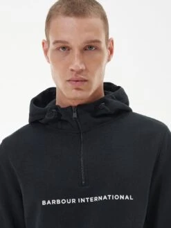 Barbour International Motored Overhead Hoodie - Black -Barbou Clothing Shop VJGMP SQ4 0000000004 BLACK MDd