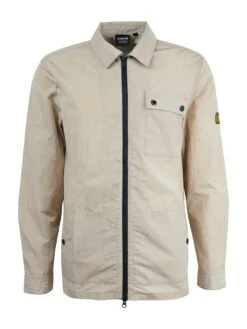Barbour International Inlet Zip Through Overshirt - Cream -Barbou Clothing Shop VJGMQ SQ6 0000000067 CREAM MDd2