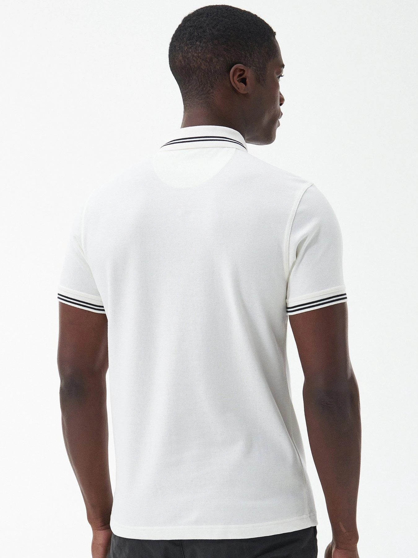 Barbour International Essential Tipped Polo Shirt - Off White 2 Barbour International Essential Tipped Polo Shirt - Off White - Image 2