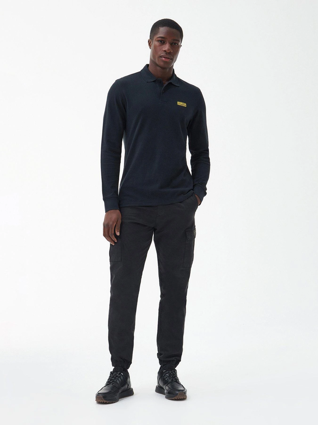 Barbour International Long Sleeve Polo Shirt - Black 3 Barbour International Long Sleeve Polo Shirt - Black - Image 3