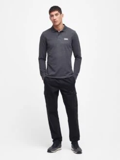 Barbour International Long Sleeve Polo Shirt - Dark Grey -Barbou Clothing Shop VJGO1 SQ3 0000000070 DARK GREY MDo