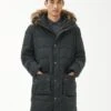 Barbour International Dowanside Wax Hooded Parka - Green