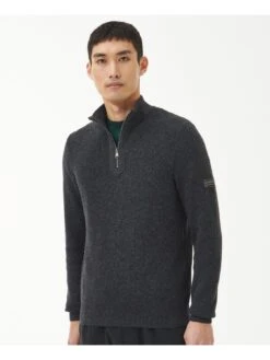 Barbour International Corser Half Zip Jumper - Dark Grey
