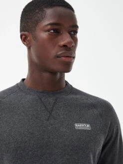 Barbour International Essential Crew Neck Sweatshirt - Dark Grey -Barbou Clothing Shop VJGOL SQ4 0000000070 DARK GREY MDd