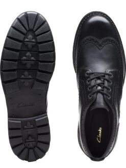 Clarks Batcombe Far Brogue Shoes - Black -Barbou Clothing Shop VJHPA SQ4 0000000004 BLACK SLt