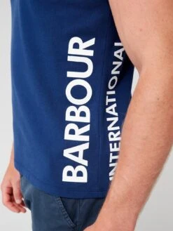 Barbour International Very Exclusive - Bold Full Collar Polo Shirt - Blue -Barbou Clothing Shop VJKSJ SQ4 0000000020 BLUE MDd