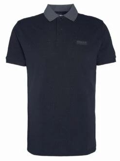Barbour International Very Exclusive - Contrast Collar Polo Shirt - Black -Barbou Clothing Shop VJKTA SQ5 0000000004 BLACK MDd1