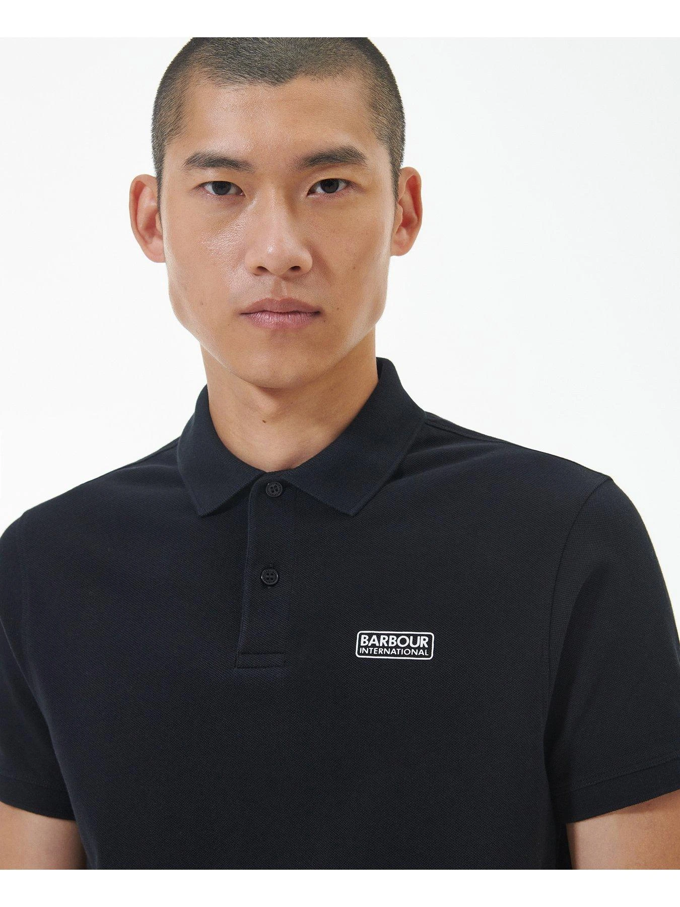 Barbour International Very Exclusive - Bold Logo Full Collar Polo Shirt - Black 4 Barbour International Very Exclusive - Bold Logo Full Collar Polo Shirt - Black - Image 4