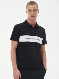 Barbour International Logo Polo Shirt - Black
