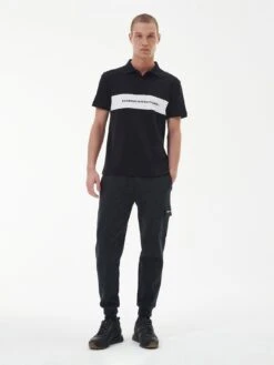 Barbour International Logo Polo Shirt - Black -Barbou Clothing Shop VJKU9 SQ3 0000000004 BLACK MDo