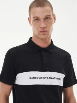 Barbour International Logo Polo Shirt - Black -Barbou Clothing Shop VJKU9 SQ4 0000000004 BLACK MDd