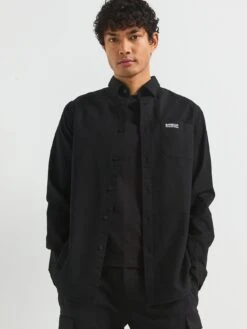 Barbour International Small Logo Pocket Oxford Shirt - Black