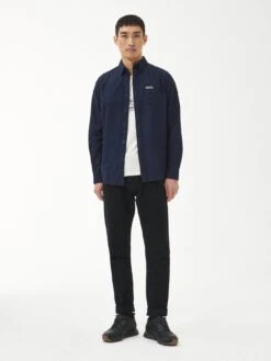 Barbour International Small Logo Pocket Oxford Shirt -Barbou Clothing Shop VJKUC SQ3 0000000048 NAVY MDo