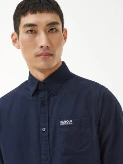 Barbour International Small Logo Pocket Oxford Shirt -Barbou Clothing Shop VJKUC SQ4 0000000048 NAVY MDd