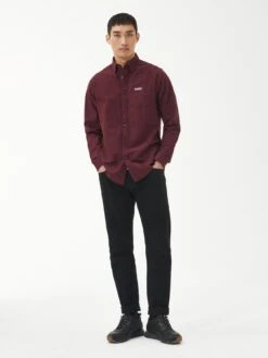 Barbour International Small Logo Pocket Oxford Shirt - Red -Barbou Clothing Shop VJKUD SQ3 0000000017 RED MDo