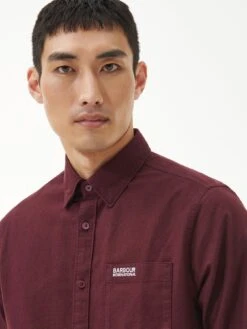 Barbour International Small Logo Pocket Oxford Shirt - Red -Barbou Clothing Shop VJKUD SQ4 0000000017 RED MDd