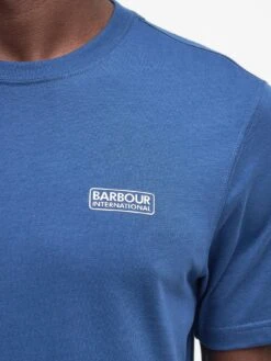 Barbour International Very Exclusive - Small Logo T-Shirt - Blue -Barbou Clothing Shop VJKV3 SQ6 0000000020 BLUE MDd2