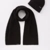 Calvin Klein Classic Scarf And Beanie Hat Gift Set - Black