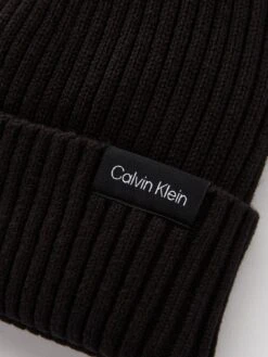 Calvin Klein Classic Scarf And Beanie Hat Gift Set - Black -Barbou Clothing Shop VJNB4 SQ4 0000000004 BLACK SLd1