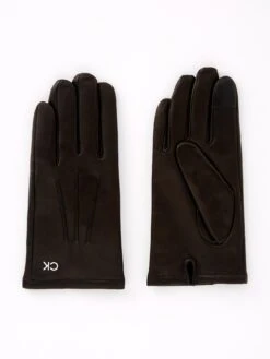 Calvin Klein Gs Ck Metal Gloves Leather W/box