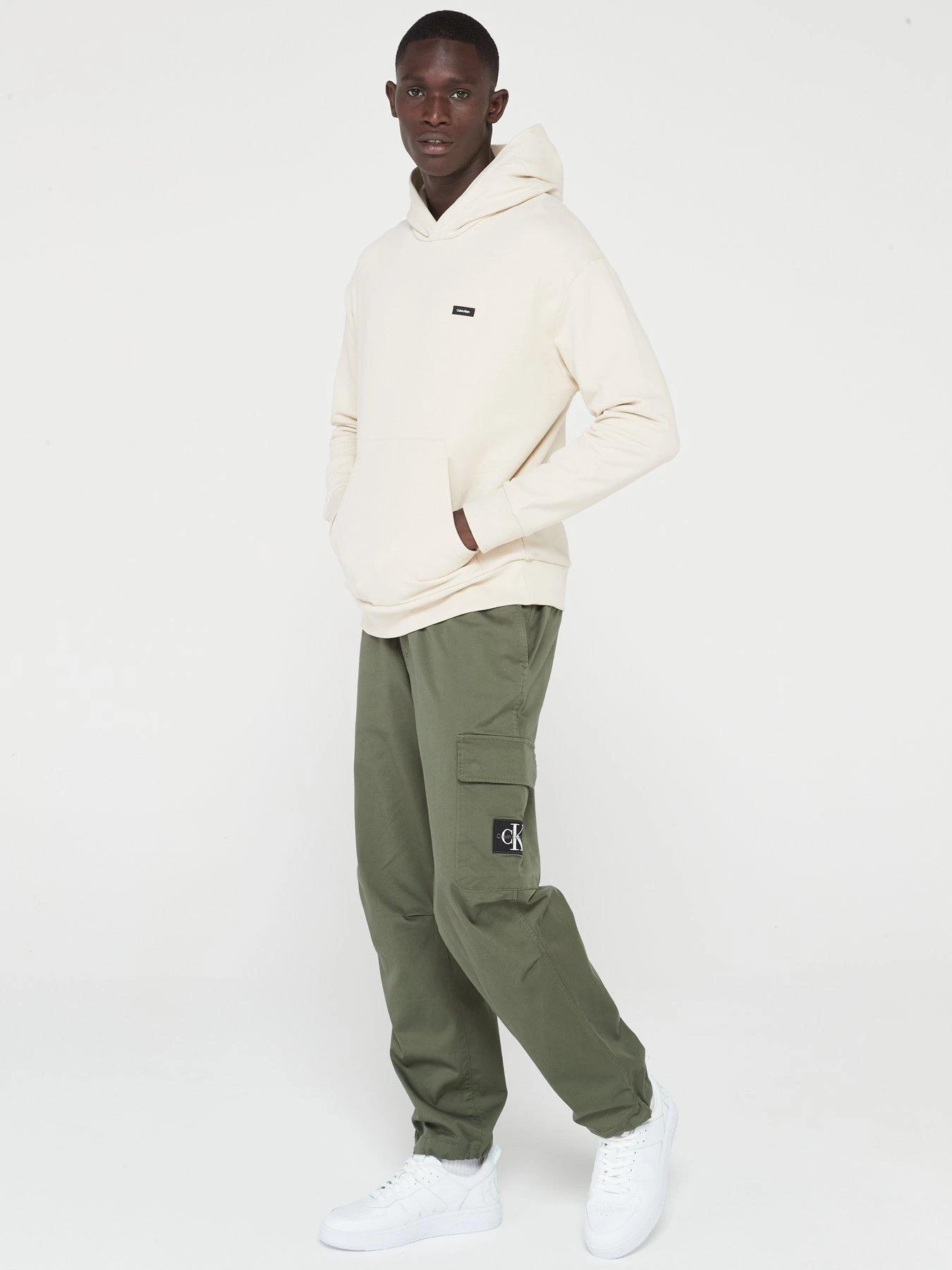 Calvin Klein Cotton Comfort Hoodie - Beige 3 Calvin Klein Cotton Comfort Hoodie - Beige - Image 3