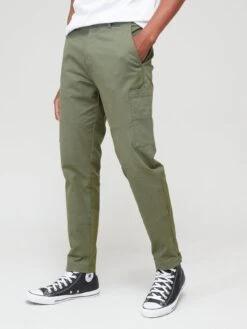 Calvin Klein Modern Twill Tapered Cargo Trousers - Green