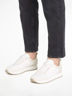 Calvin Klein Low Top Lace Up Trainers - White -Barbou Clothing Shop VJNGP SQ6 0000000013 WHITE SLd