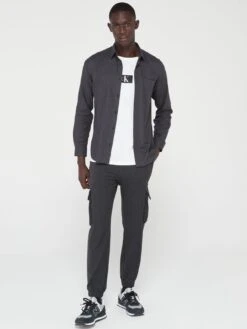 Calvin Klein Wool-Blend Cargo Joggers - Grey -Barbou Clothing Shop VJNHU SQ3 0000000005 GREY MDo