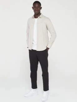 Calvin Klein Flannel Solid Shirt - Beige  -Barbou Clothing Shop VJNIF SQ3 0000000108 BEIGE MDo